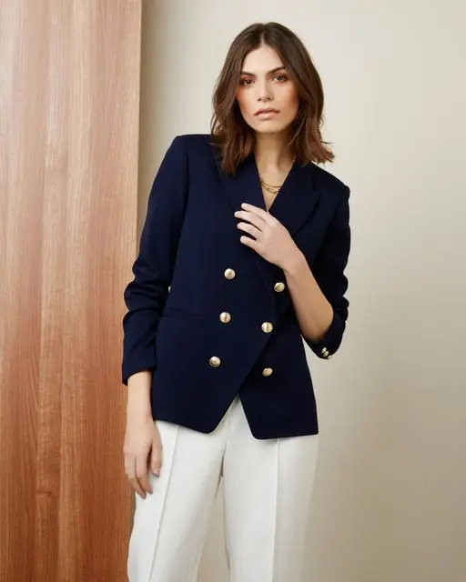 Button blazer, £40, M&S