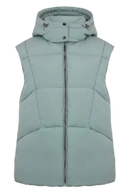 Khaki gilet, £25, F&F at Tesco