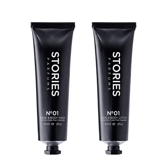 Stories N.01 Hand & Body Lotion, £26, Stories N.01 Hand & Body Wash, £22