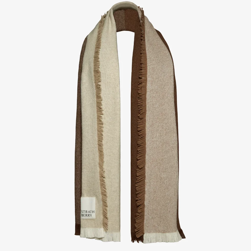 Cashmere And Wool Colourblock Scarf