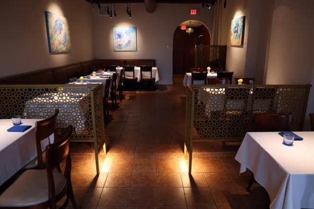 The interior of Maman Zari restaurant in Chicago's Albany Park neighborhood is seen on Wednesday, March 13, 2024. (Terrence Antonio James/Chicago Tribune)