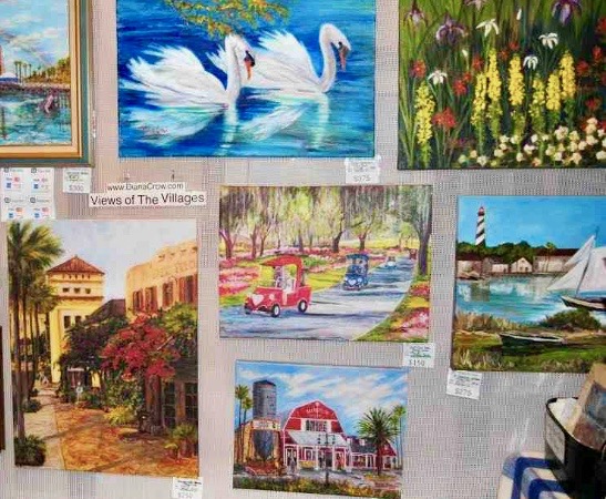 VAA members will be showing artwork on Sunday at Lake Sumter Landing