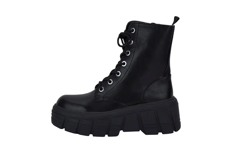 Womens Black Chunky Boots, £14.99, TK Maxx