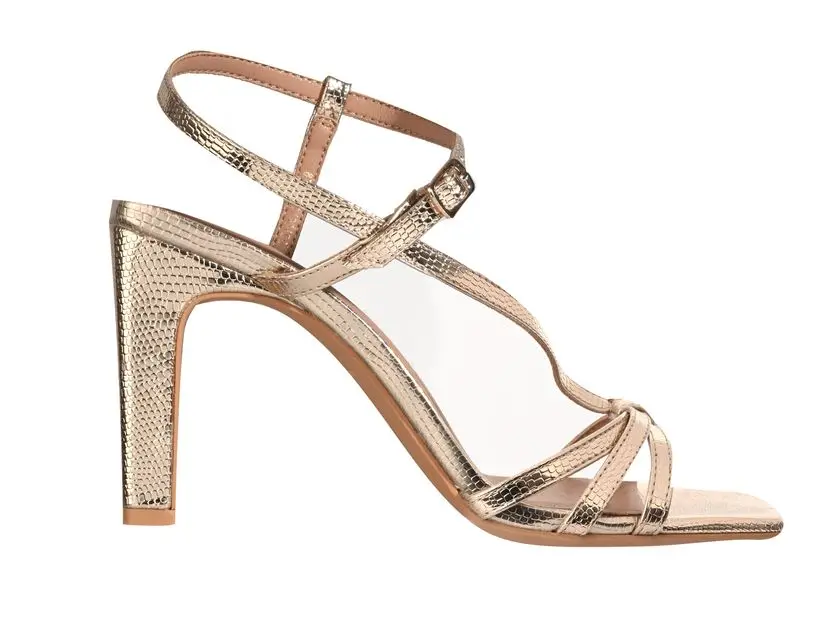 Gold Knot Slim Block Heel Sandals, £35.99, New Look