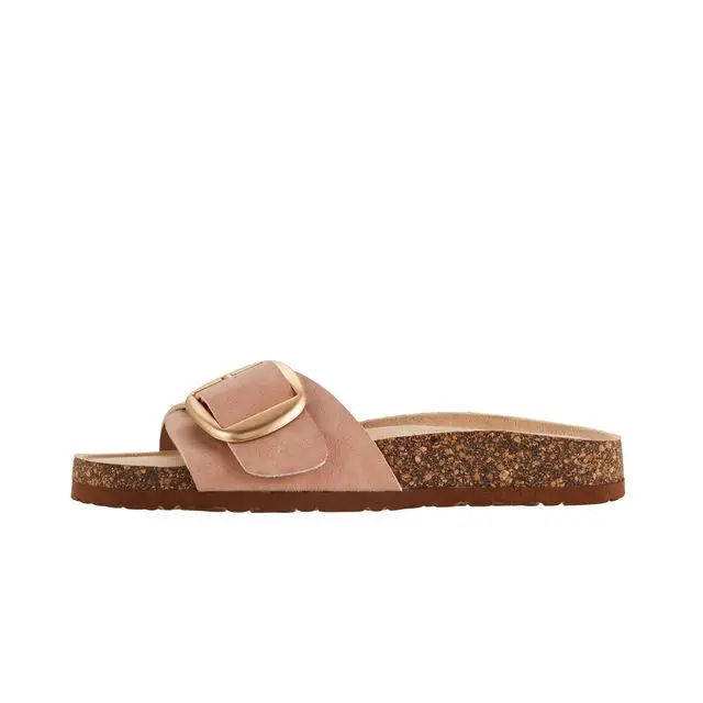 Buckle Footbed Slider Sandal Beige, £22, V by Very