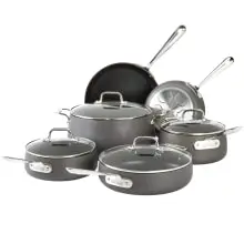 Product image of All-Clad HA1 Hard-Anodized Nonstick 10-Piece Set