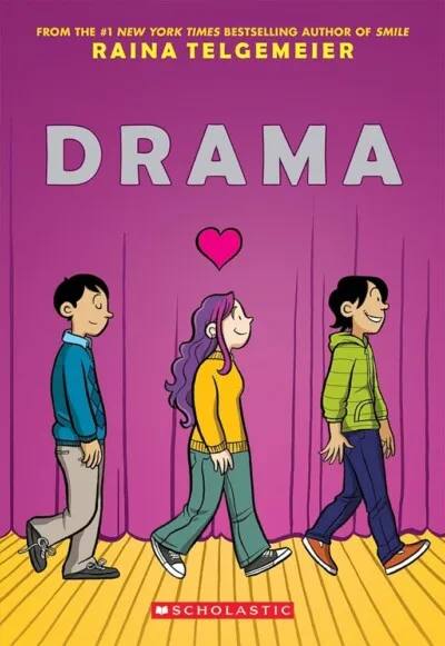 the cover of DRAMA by raina telgemeier