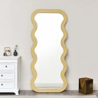 Full Length Wave Mustard Mirror