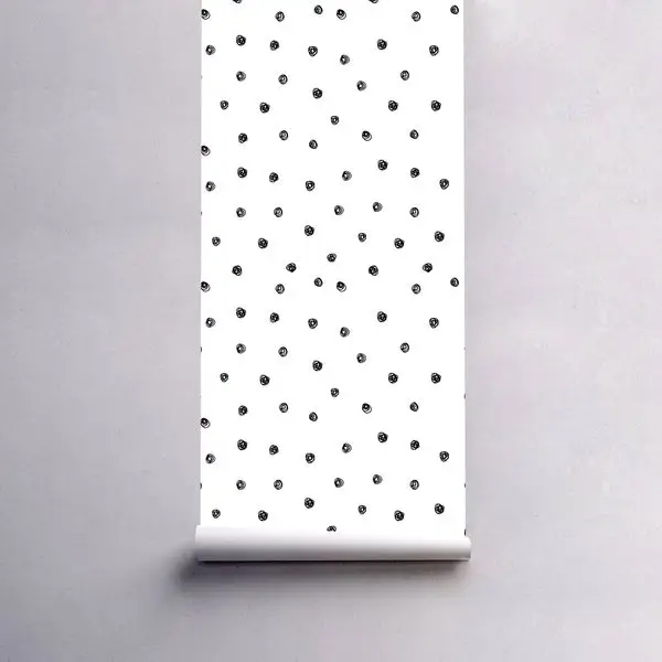 Cuckoo Walls Black Dots Removable Wallpaper