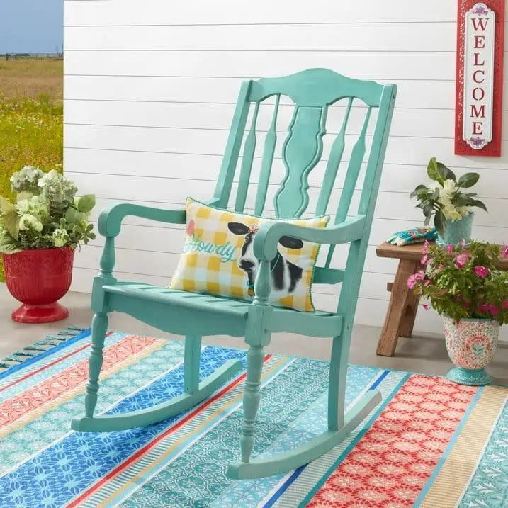 summer decorating ideas outdoor rocking chair