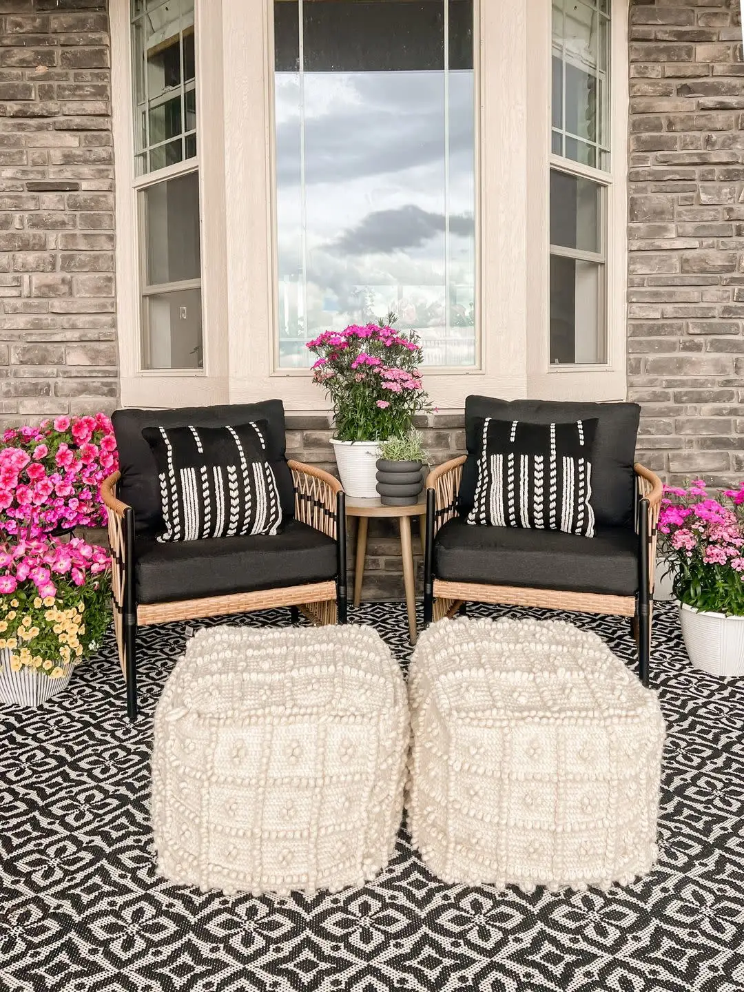 summer decorating ideas black white patio