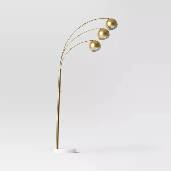 Threshold Span 3-Head Metal Globe Floor Lamp Brass - Threshold