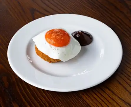 The lamb rissole, fried egg and brown sauce at The Shed, Swansea.