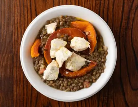 “Lovely”: the roast squash, pardina lentils and brefu bach at The Shed, Swansea.