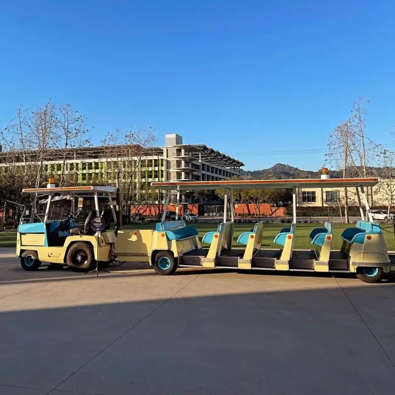 Vintage Disneyland parking tram