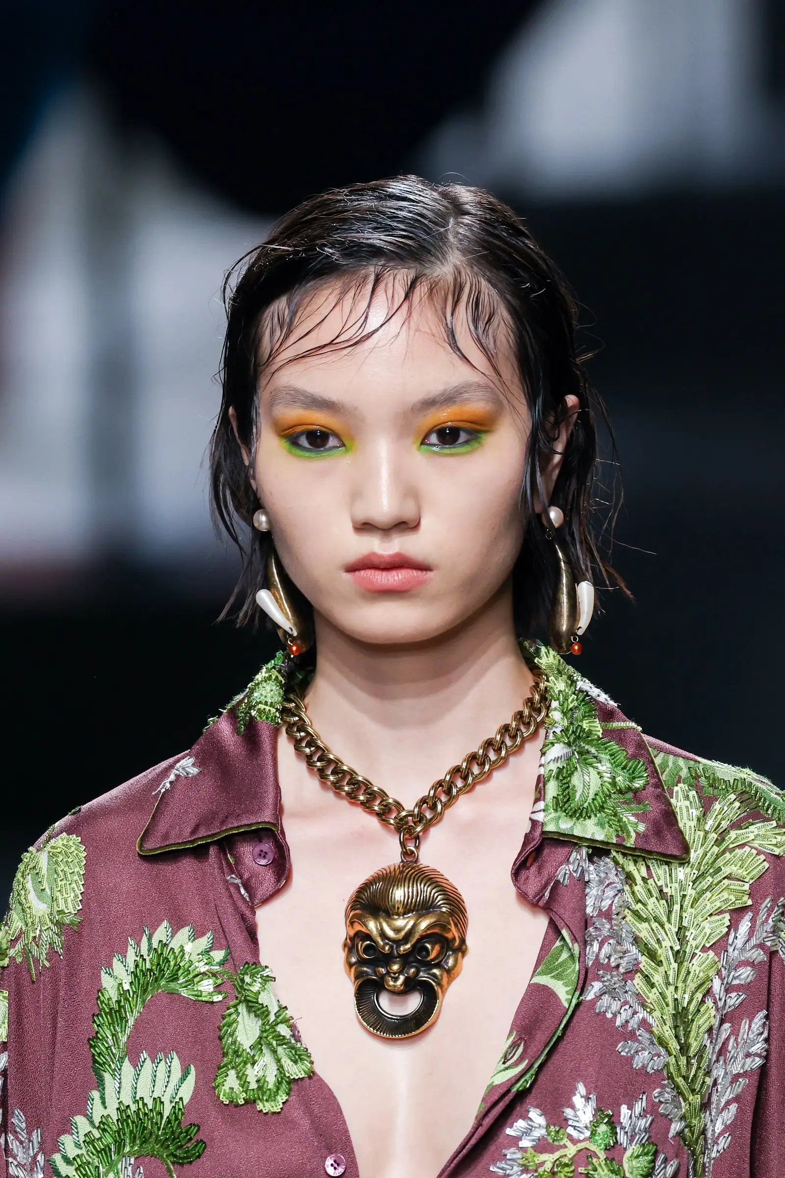 A model walks the runway at the Etro fashion show during the Milan Fashion Week