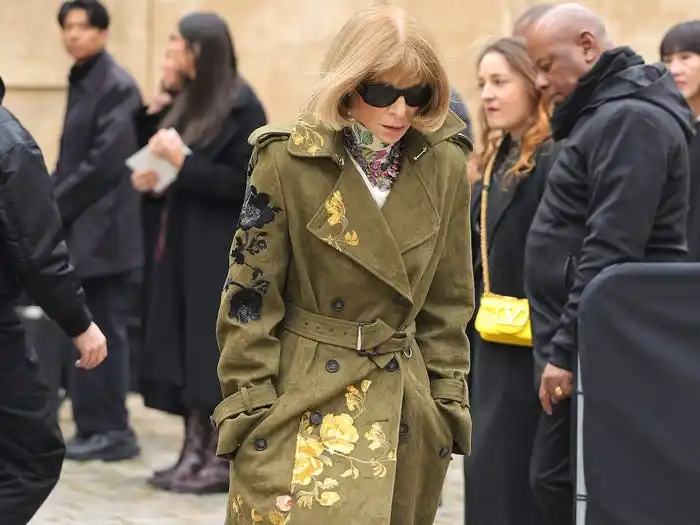 Anna Wintour attends the Valentino runway show during Paris Fashion Week.