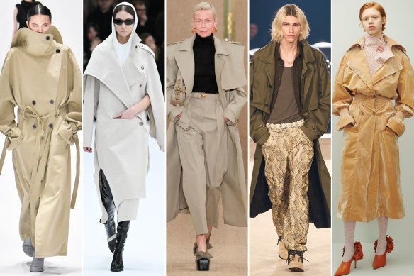 Trench coats conquer Paris Fashion Week. It’s time for a revolution