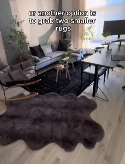 Brianna showed her followers the rugs she purchased from Walmart