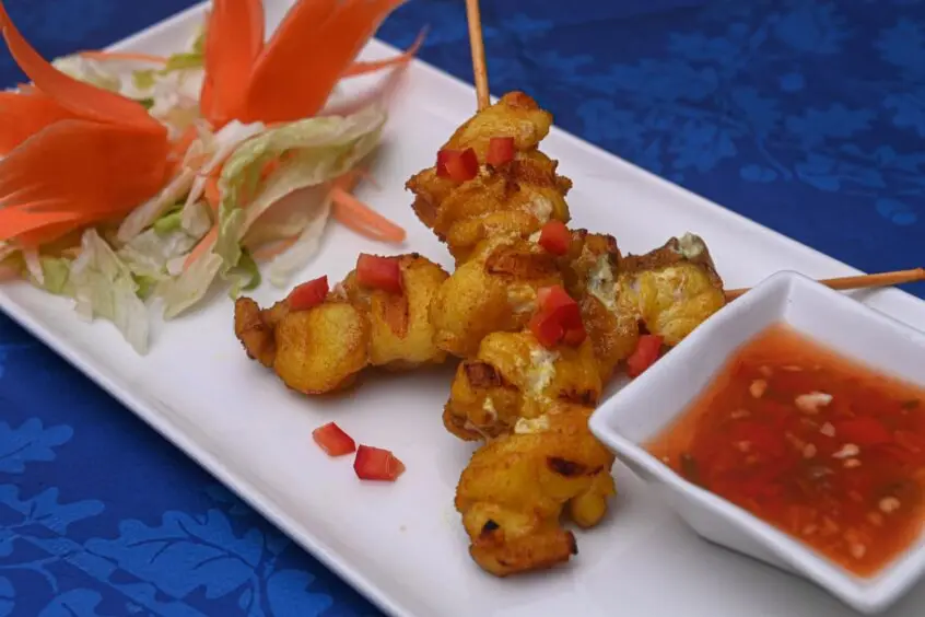 The Monkfish skewers 