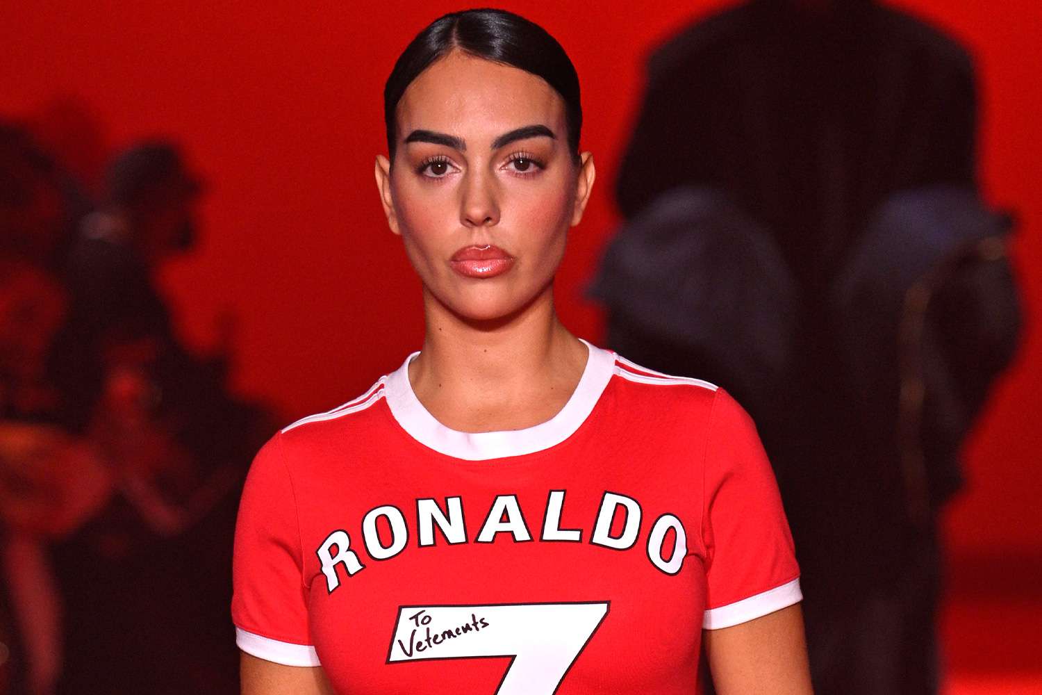 Georgina Rodriguez Pays Homage to Cristiano Ronaldo at Vetements Show During Paris Fashion Week 2024