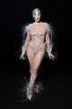 julia fox wears nude illusion sequin look at mugler fashion show 31