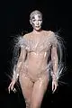 julia fox wears nude illusion sequin look at mugler fashion show 35