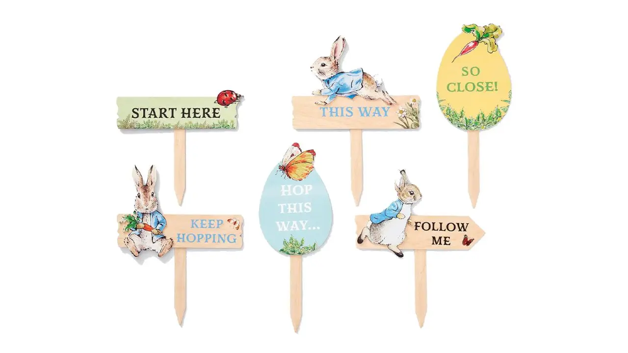 Pottery Barn Kids Peter Rabbit Outdoor Egg Hunt Signs cnnu.jpg