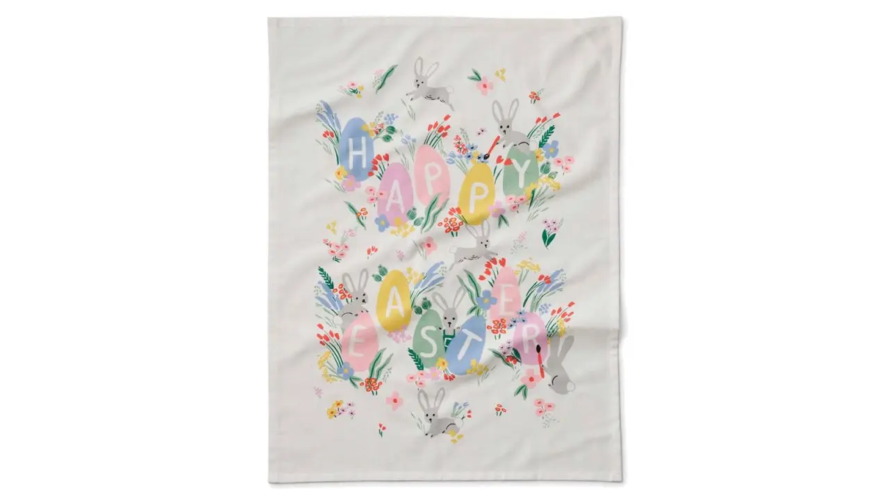 Rifle Paper Co. Happy Easter Tea Towel cnnu.jpg