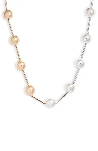 Celeste Faux Pearl & Bead Station Necklace