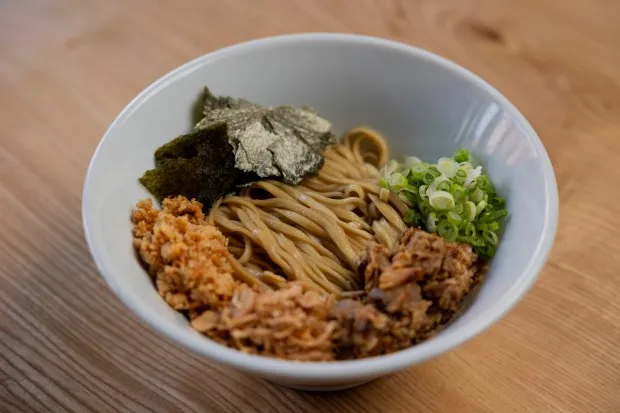 The Aburasoba at Akahoshi Ramen in Chicago on March 28, 2024. (Vincent Alban/Chicago Tribune)