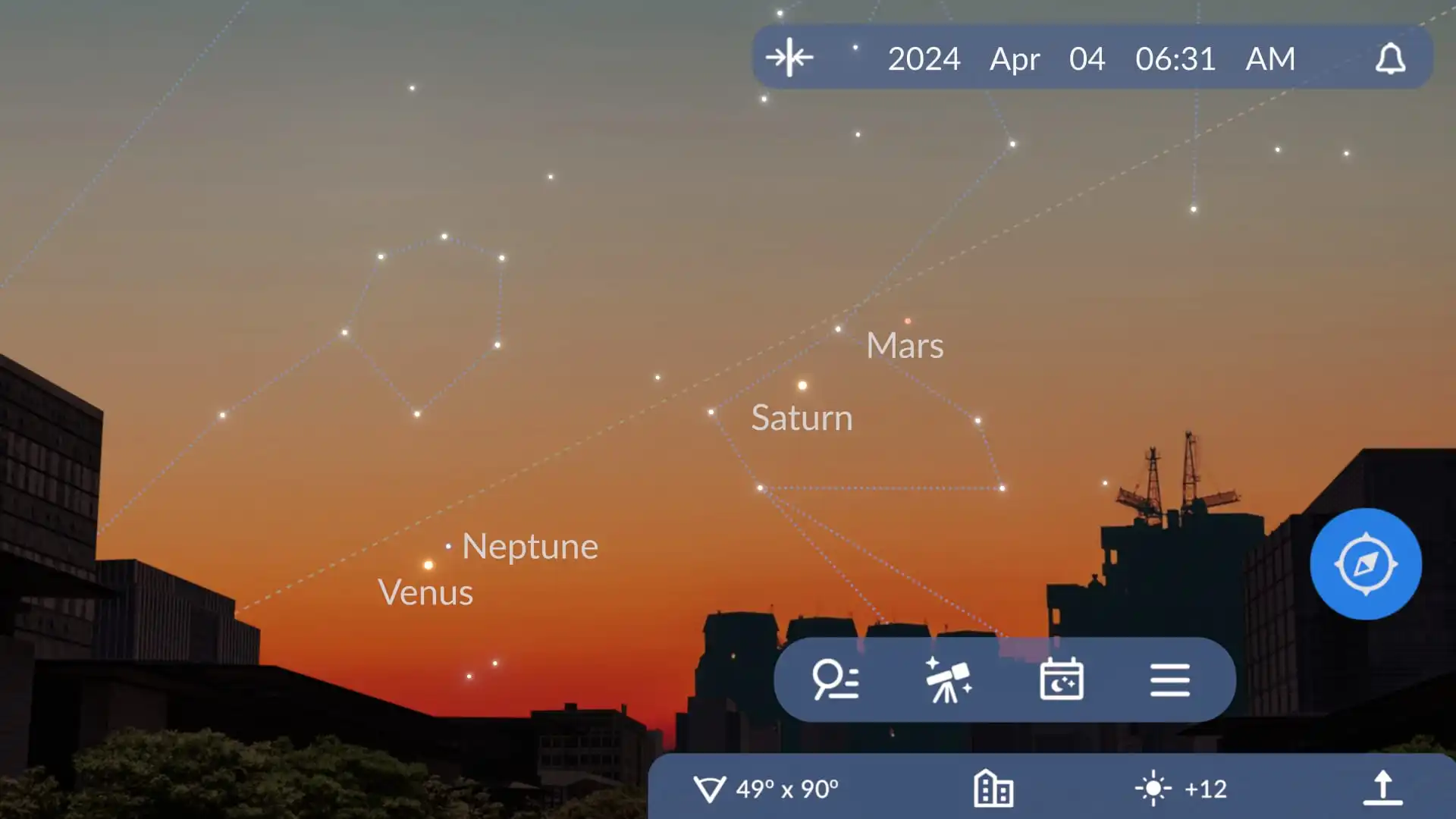 Planetary Alignment on April 4 AR