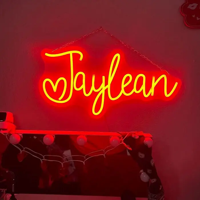 Glowing Personal Touch: Custom Neon Sign - Illuminate Your Space With Customizable Wall Decor