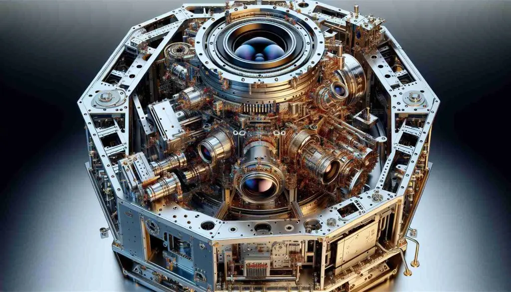 Realistic high-definition photograph showcasing the completion of the unique camera from the Legacy Survey of Space and Time (LSST), known for revolutionizing astronomy. The image should include intricate details and components of the camera, capturing its sophisticated engineering. This landmark astronomical equipment, built specifically for space and time investigations, is meant to enhance our understanding of the universe. Make sure to incorporate a sense of grandeur and awe-inspiring technology in the image.