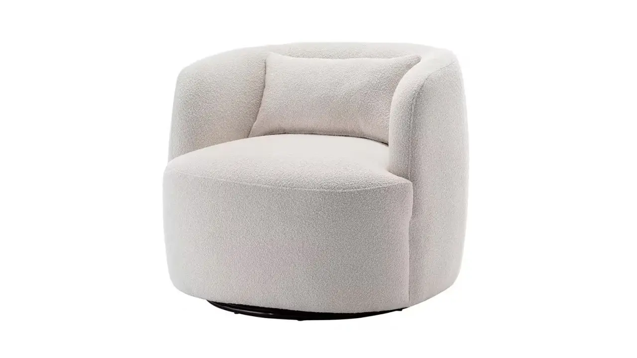 Kinwell Beige Polyester Barrel Chair cnnu.jpg