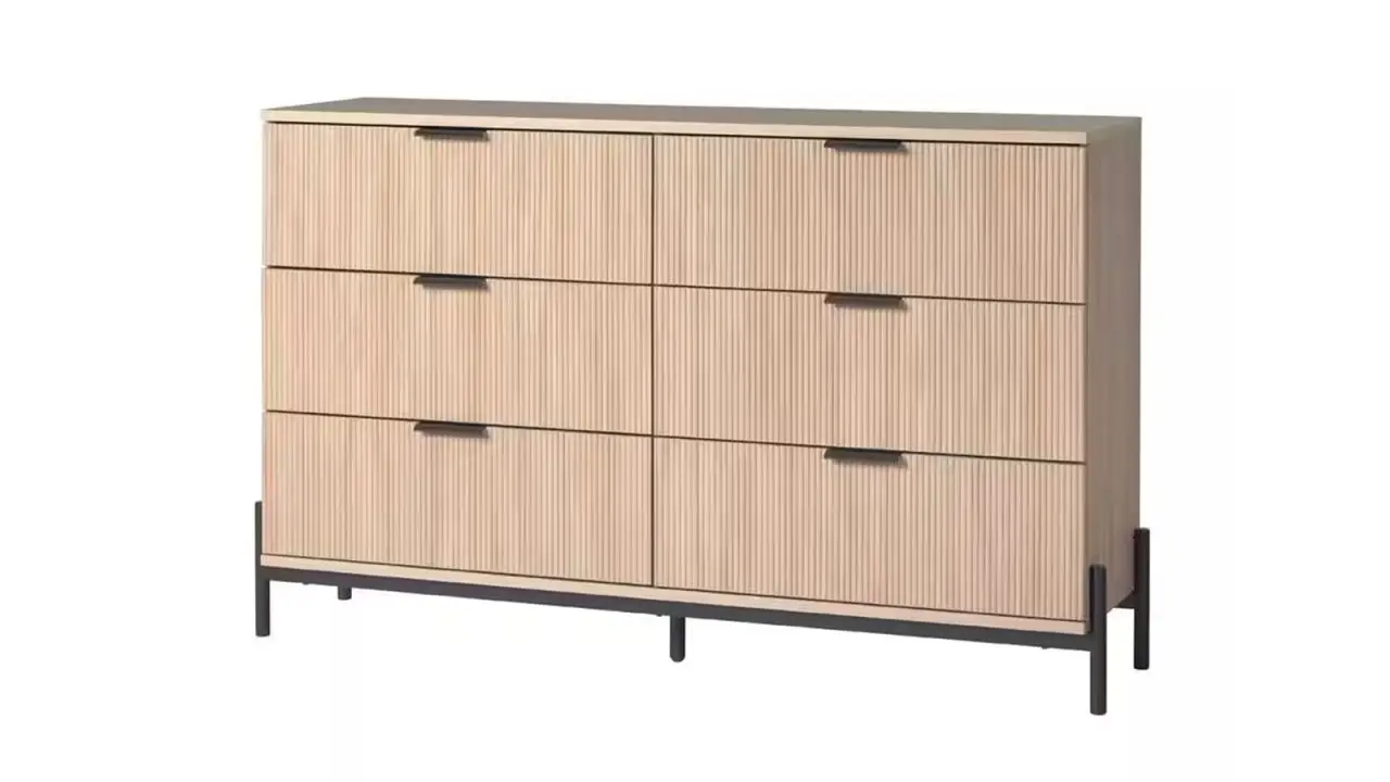 Welwick Designs Mid-Century Modern Coastal Oak 6-Drawer Dresser cnnu.jpg