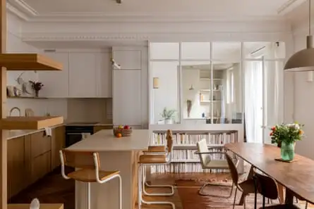 View of a kitchen and dining area