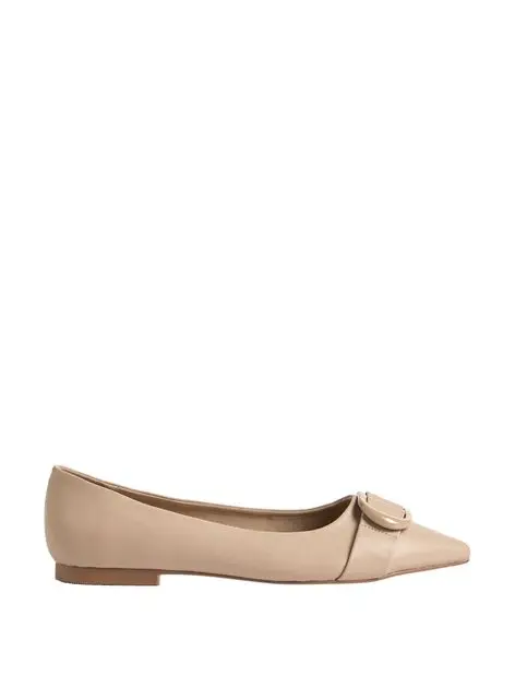 Nude pointed ballerina pump, £17, Tu at Sainsbury's