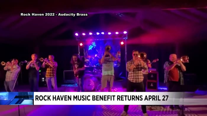 Rotary Club Members speak about 2024 Rock Haven Music Benefit