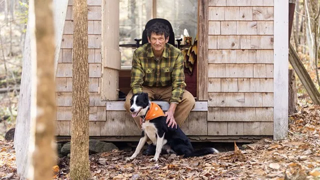 Vermont Book Award finalist for children's literature Ken Cadow with his dog, Quinnie. - FILE PHOTO BY JUSTIN CASH ©️ SEVEN DAYS