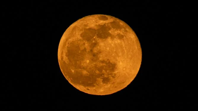 Pink Moon Over Orvieto, Italy