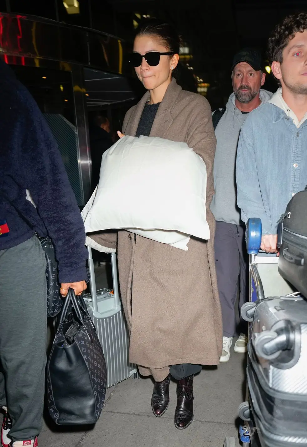 Celebrity Sightings In New York City - February 23, 2024 new york, new york february 23 zendaya is seen after landing at jfk airport on february 23, 2024 in new york city photo by gothamgc images
