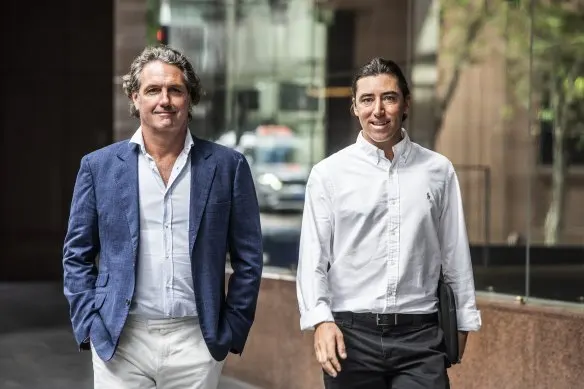 Ben May and Rob Domjen met Premier Chris Minns at the government’s Martin Place offices on Monday.