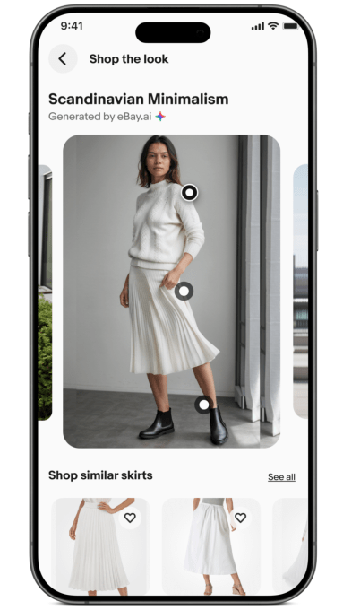 eBay adds an AI-powered ‘shop the look’ feature to its iOS app