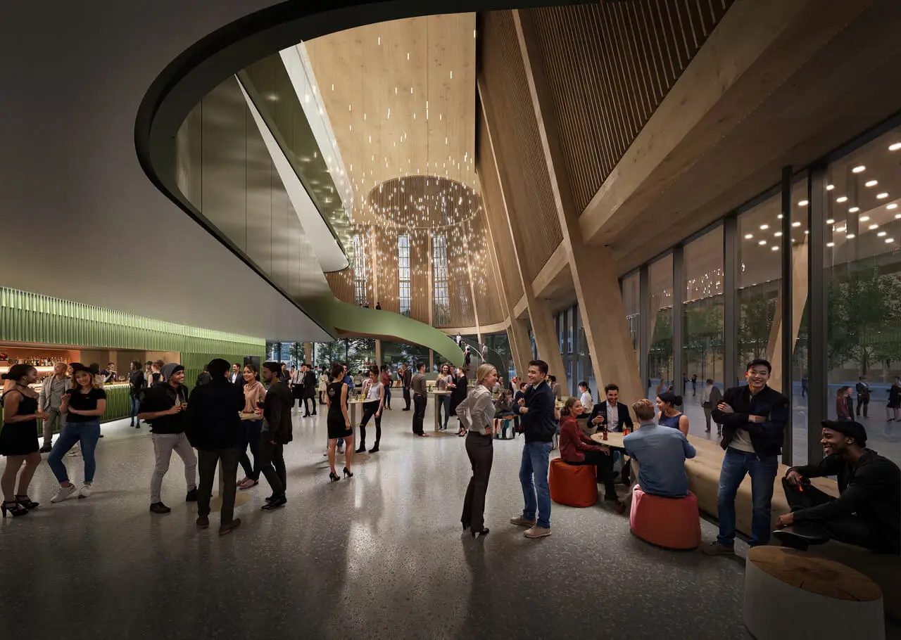 lobby interior in Arts Commons