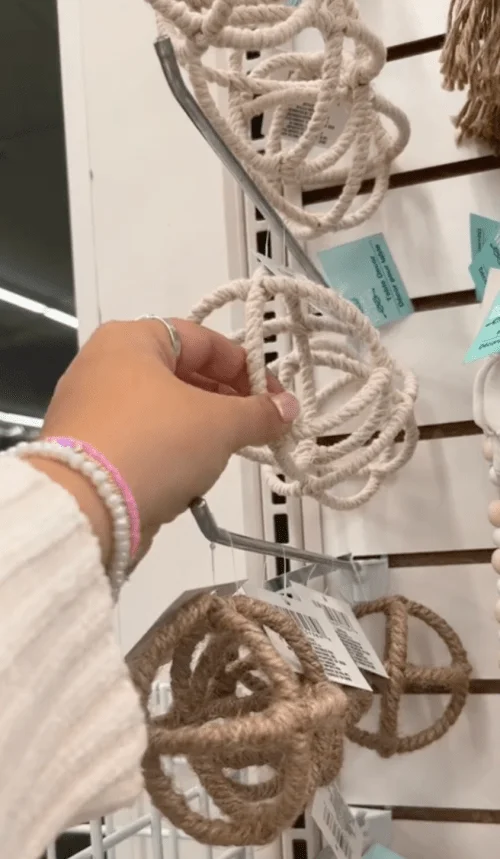 Decorative rope balls at Dollar Tree