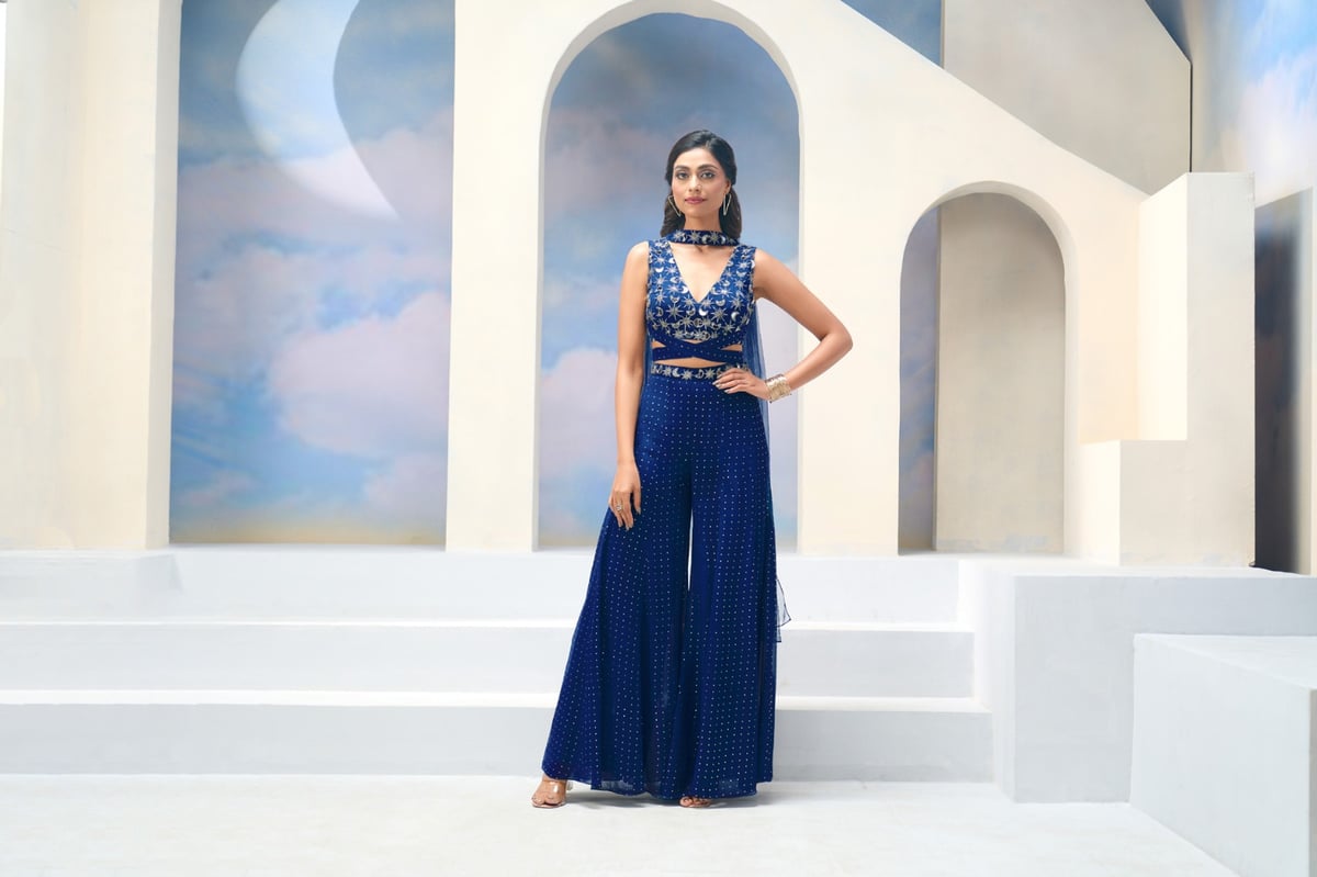 The beauty of the fashion edit Chaandani Raatein lies in its enchanting moon and star references woven into the outfits