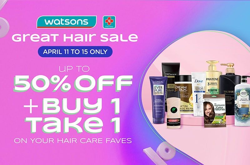 Get gorgeous hair for less: Enjoy up to 50% off + buy 1 get 1 free at Watsons hair sale