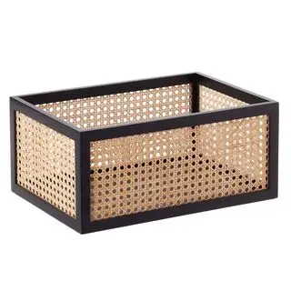 The Container Store Rattan Bin