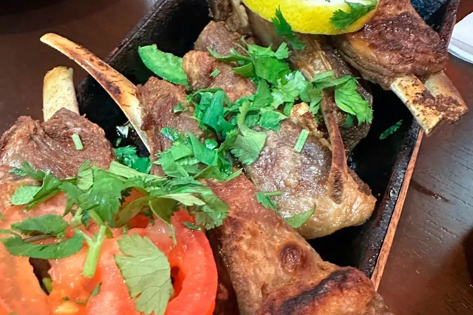 Lamb ribs at Mezbaan